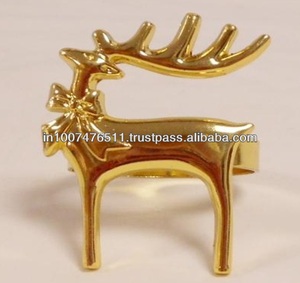 Elegantes Anillos para Servilletas Hechos a Mano en Latón Dorado, Porta Servilletas de Mesa Estilo Americano Ecológico para Restaurantes y Eventos - Product Image 1