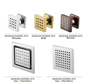 <span class=keywords><strong>Douche</strong></span> murale ajustable dorée Jets latéraux <span class=keywords><strong>Douche</strong></span> Spa Accessoires de salle de bain - Product Image 3