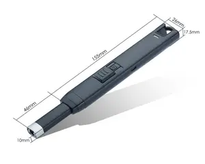 Encendedor usb duradero de arco eléctrico, recargable, largo, para barbacoa de cocina