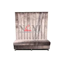 NEYI BT073 fabric custom vintage timber high end wall dinner velvet high back booth furniture bench