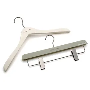 Assessed Supplier LINDON Lotus Wood Hangers for Female Clothing Store