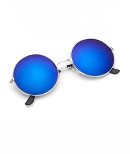 Gafas de Sol Unisex Redondas con Montura Metálica Dorada, <span class=keywords><strong>Lentes</strong></span> AC, Moda Popular, Mercancía Disponible, Alta Calidad, Entrega Rápida - Product Image 2