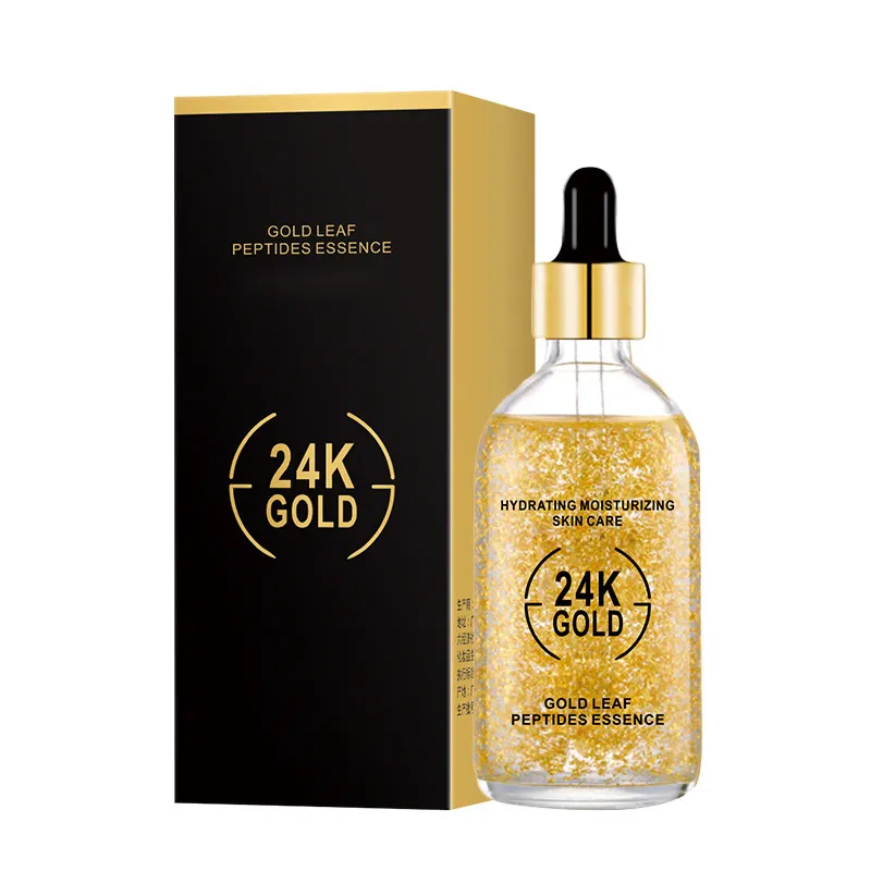 Hot Sell Korea Pure 24K Gold Foil Leaf Liquid Face Serum For Brightening And Whitening