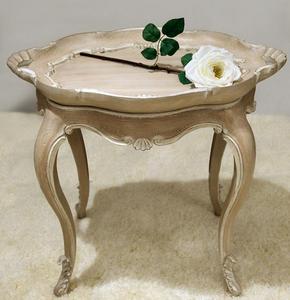 New Design Antique Solid Wood Hand Carved <strong>White</strong> <strong>Small</strong> Coffee <strong>Table</strong> French Style Side <strong>Table</strong> for Living Room BF05-151103-18 - Product Image 3