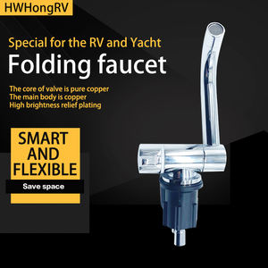 Accesorios para Autocaravanas HWHongRV, Fregadero <span class=keywords><strong>de</strong></span> Acero Inoxidable para Autocaravana, Tapa <span class=keywords><strong>de</strong></span> Vidrio, Fregadero Plegable para Barco, Grifo Integrado, Guangdong - Product Image 2