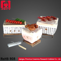 Brasero japonais en céramique Shichirin Hibachi pour barbecue au charbon de bois en camping