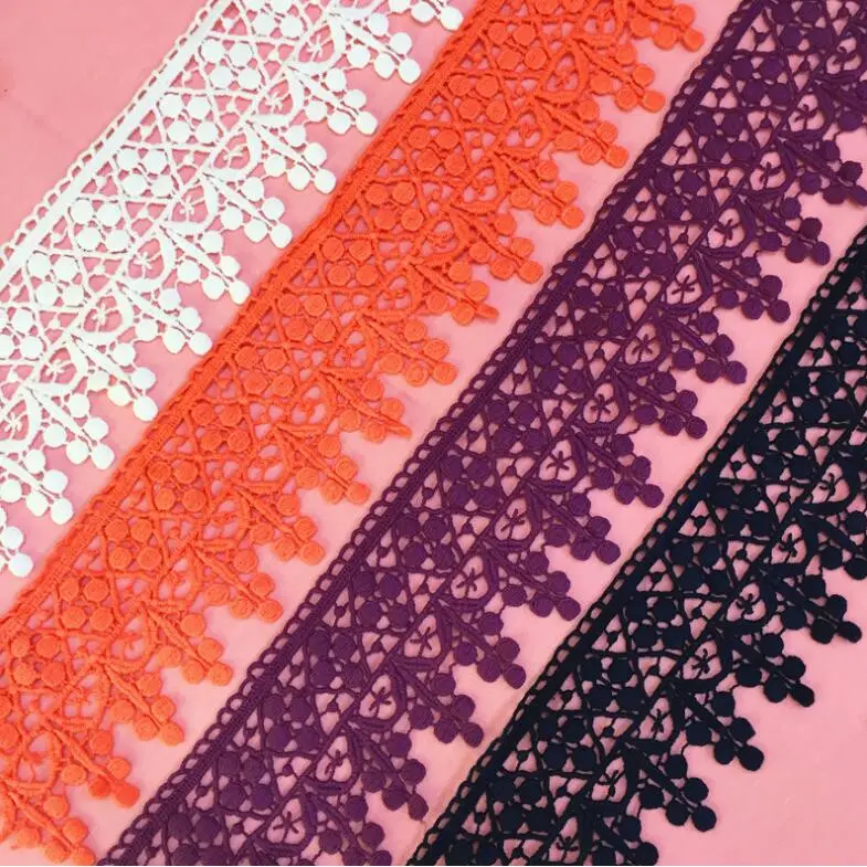 Nakışlı ağ dantel kumaş süsü şeritler DIY dikiş el yapımı el sanatları malzemeleri S532