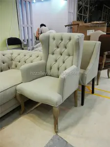 Nailhead sillas de comedor/antiguo alta sofá silla/bañera silla