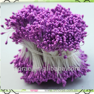 Couleur pourpre 6cm longueur artificiels, pistil& <span class=keywords><strong>étamine</strong></span> de décoration pour gâteau/faire des fleurs - Product Image 1