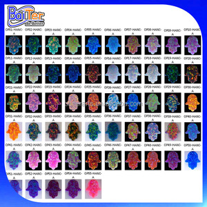 Mezclar <span class=keywords><strong>Colores</strong></span> Baja MOQ 925 Opal Hamsa colgante, collar <span class=keywords><strong>de</strong></span> la mano / Synethic Opal Hamsa Necklace / ópalo collar del encanto - Product Image 3