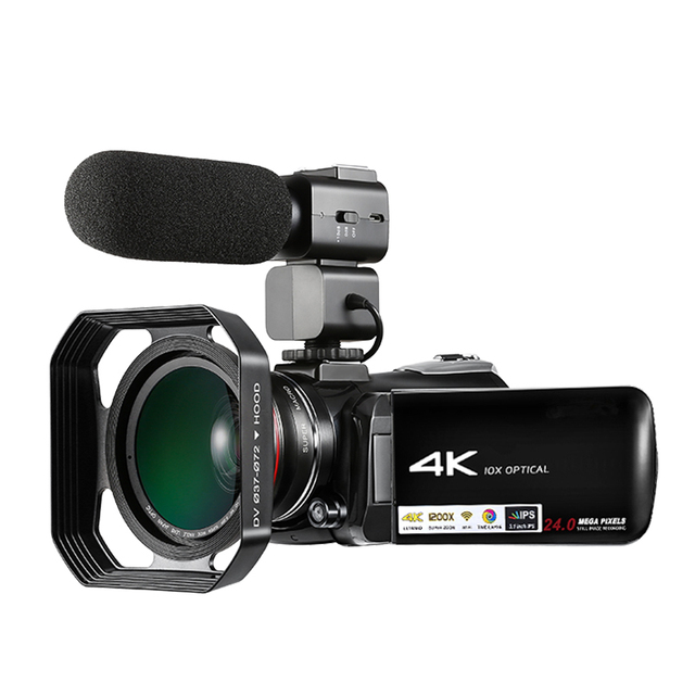 Winait Professional Super 4k Digital Video Camera with 3.0'' Touch Display/10x Optical Zoom/100x Digital Zoom Camcorder