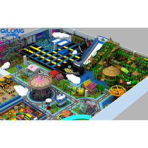 Parcours de corde de Jeu Doux Intérieur de Bébé, Cirque Aire De Jeux Intérieure Avec Grand Toboggan - Product Image 2