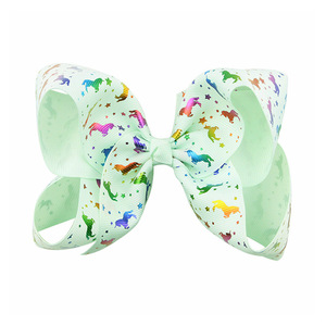 Pita Grosgrain Cetak Foil Emas untuk Bayi Perempuan, 100% Poliester, Lebar 6'' 1-1/2", Ramah Lingkungan, Jepit Rambut Model Buaya untuk Boutique - Product Image 5