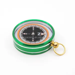 Multi-Colour J50 Mini Pocket Metal Compass Aluminium Oil-Filled Compass for Outdoor Survival and Hike for Promotion Gifts