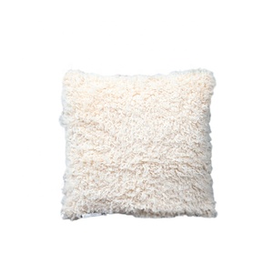 De peluche de felpa de piel sintética de funda de almohada de cama decorativa cálido suave almohada cubierta - Product Image 1