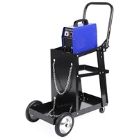 Chariot de transport robuste pour machines à souder MIG TIG ARC, bouteilles de gaz et plateformes à quatre roues