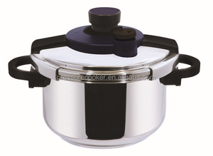 Casserole à pression T-fal Clipso en acier inoxydable, 6,3 litres, compatible induction, système de verrouillage sécurisé à une main, passe au lave-vaisselle, argent - Product Image 4