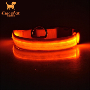 Led Kerah Anjing Oranye Malam Nize