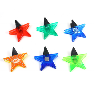Promosyon özelleştirilmiş plastik yıldız şekilli fotoğraf asılı Memo klip buzdolabı mıknatısı klipleri - Product Image 2