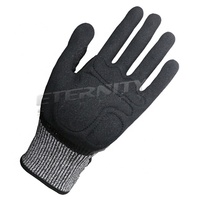 ENTE SAFETY TPR Gants de travail résistants aux coupures à absorption des chocs à haut impact avec finition en nitrile sableux