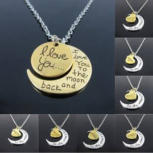 2015 moda en Stock " te amo TO THE MOON AND BACK " Family collar colgante para la mamá papá hermana - Product Image 1