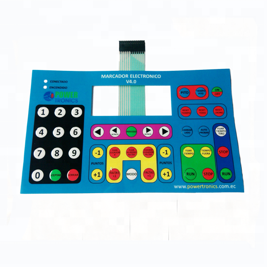 Лидер продаж! Новый красивый дизайн с ЖК-окном 2,54 гнездовой разъем 3M клейкий PET цепь мембрана переключатель мембранная клавиатура