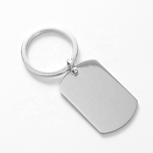 LOORDON Porte-clés vierge en acier inoxydable gravé sur mesure avec plaque d'identité pour chien - Product Image 1