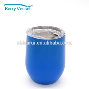 Bicchiere per vino infrangibile in acciaio inox isolato a doppia parete 12oz con coperchio scorrevole - Product Image 2