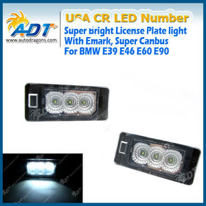 Meilleur vente Canbus aucune erreur code USA CR led <span class=keywords><strong>plaque</strong></span> d'immatriculation lampe pour <span class=keywords><strong>bmw</strong></span> E46 E39 E60 E90 - Product Image 1