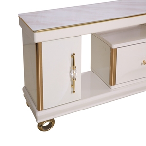 Sang trọng kính hiện đại <span class=keywords><strong>TV</strong></span> tủ với Showcase cho phòng khách đồ nội thất nhà - Product Image 4