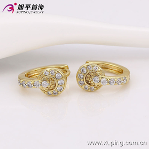 Piccoli <span class=keywords><strong>Orecchini</strong></span> a Cerchio Mini in Oro Placcato 14k con Zirconi per Bambine, Prezzo all'Ingrosso di <span class=keywords><strong>Orecchini</strong></span> in Oro per Bambini - Product Image 2