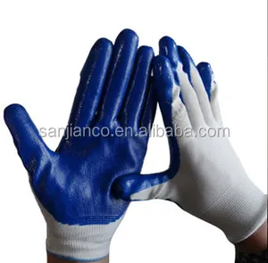 Оптовая продажа, рабочие перчатки с нейлоновым и нитриловым покрытием, устойчивые к коррозии и истиранию