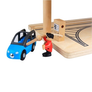 Wholesale <strong>Wooden</strong> <strong>Car</strong> Parking Lot City Station <strong>Wooden</strong> <strong>Garage</strong> Play Set - Product Image 6