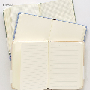 Tùy chỉnh A5 Kích thước máy tính xách tay bìa cứng với chủ đề may ràng buộc mới màn hình in ấn Fancy linen vải bìa cho món quà - Product Image 4