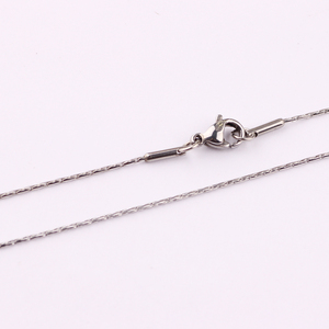 Catena Sottile in <span class=keywords><strong>Argento</strong></span> con Maglie Quadrate e Rotonde Lunghe, Spessore 0,8mm, Personalizzabile, Antiossidante, con Chiusura a Moschettone - Product Image 2