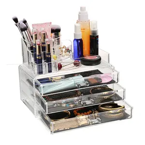 Acrylic Makeup Organizer Display Stand Cosmetic Organizer drawer Makeup Case Makeup Storage Box Rangement Maquillage