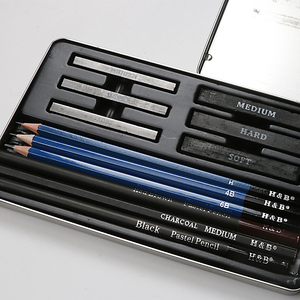 Legno Nero Rosso marrone artista disegno di colore pastello matite set - Product Image 6