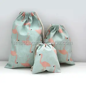 Petits sacs jetables pour arbre de noël, petits sacs en tissu à cordon, mini sac en coton à cordon