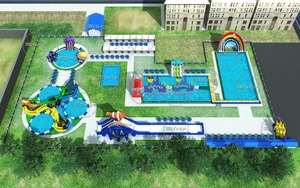 Gran gran fuente de la fábrica tipo inflable al aire libre <span class=keywords><strong>parques</strong></span> acuáticos para entretenimiento - Product Image 3