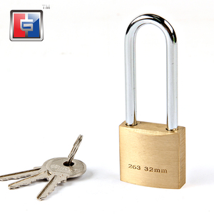 Candado de latón con gancho fuerte de cuello largo de alta seguridad, candado de latón en forma de U antimartillo de <span class=keywords><strong>32mm</strong></span> para casilleros - Product Image 6
