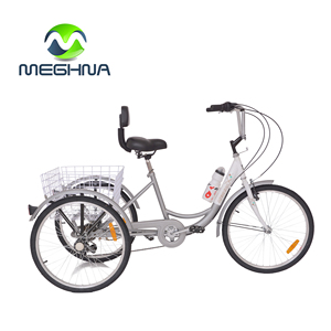 24 Inch Người Lớn Khung Thép <span class=keywords><strong>3</strong></span> Bánh Xe Trike Cargo Xe Kéo Đạp Xe Đạp Ba Bánh Tricillo Para Adultos - Product Image 1