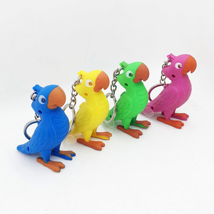 Portachiavi LED pappagallo uccello con suono tweet - Product Image 1