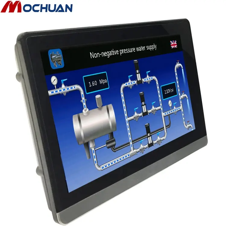 Modbus rs485 tcp rtu 7 "pulgadas de pantalla táctil tft lcd avanzado hmi panel monitor