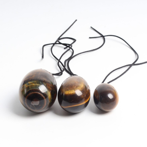 Huevos Yoni de cristal de ojo de tigre natural superventas al por mayor para masaje vaginal para regalo - Product Image 2