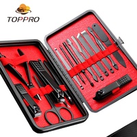 16 pièces tout noir armure coupe-ongles manucure beauté ensemble ménage articles divers assemblage facile porte-vélos