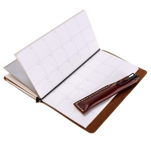 En blanco de estilo <span class=keywords><strong>japon</strong></span>és, cuaderno viajero personalizar Vintage diario de revista de cuero con sostenedor de la pluma de tarjeta de - Product Image 2