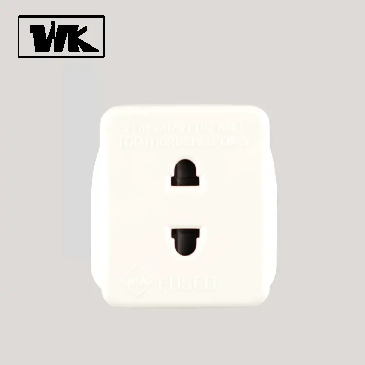 WK UK 1A Electric Shaver Adaptor Toothbrush Plug Socket Converter 2 To 3 Pin