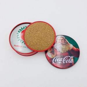 Caja Redonda de Hojalata Vacía Reciclable para 6 Posavasos de Hojalata, Tamaño Personalizado Disponible - Product Image 5