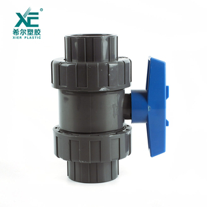 Factory価格プロフェッショナルブルーカスタムハンドル<span class=keywords><strong>pvc</strong></span>ダブル真ユニオンボールバルブ - Product Image 4