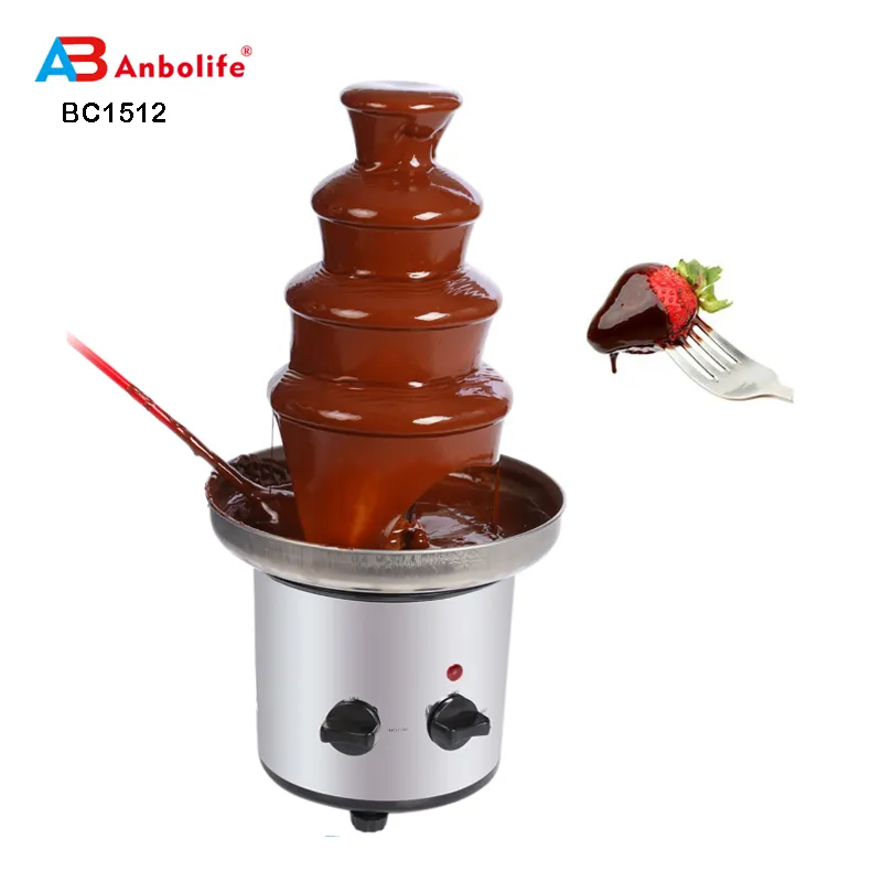 Anbo Elektronik Mini Rumah Tangga Profesional Mudah Operasi Triple Chocolate Fountain